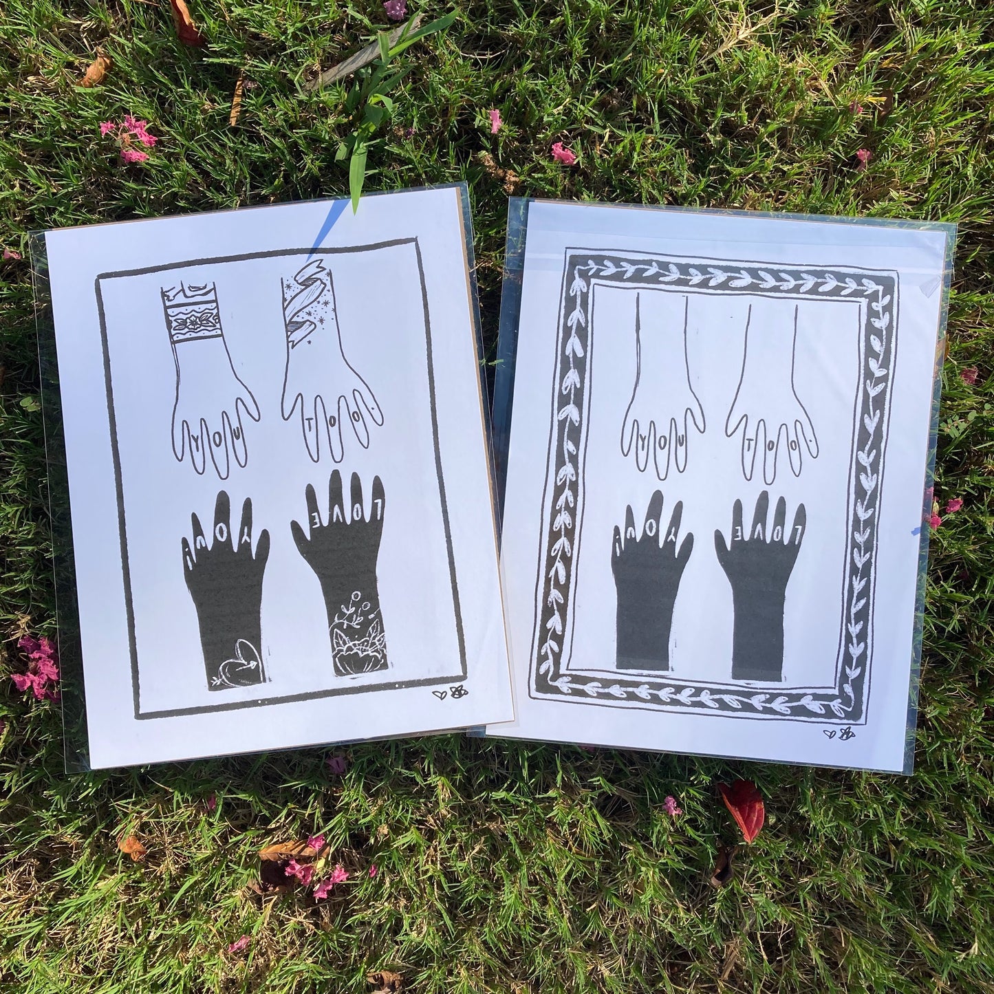 "finger tattoos" - print (double-sided)