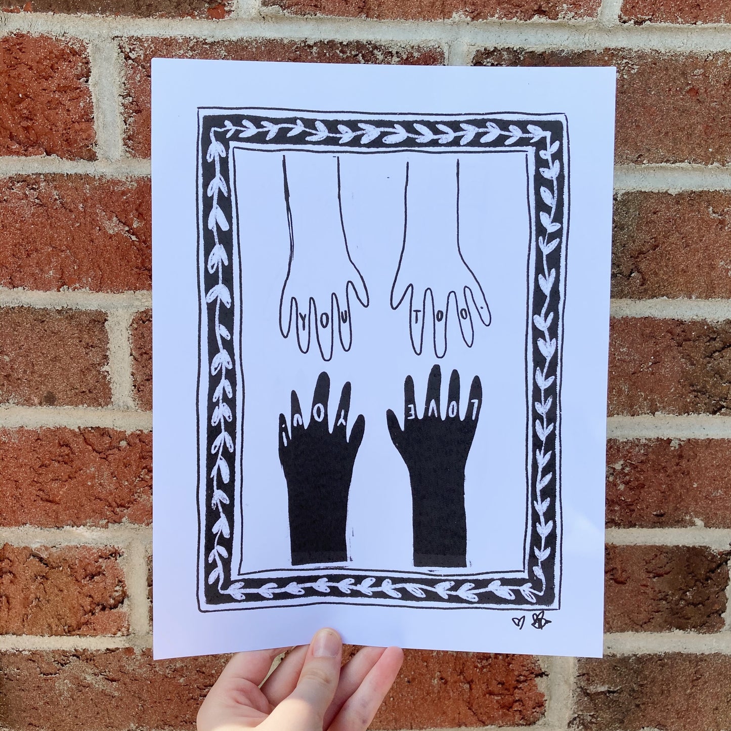 "finger tattoos" - print (double-sided)