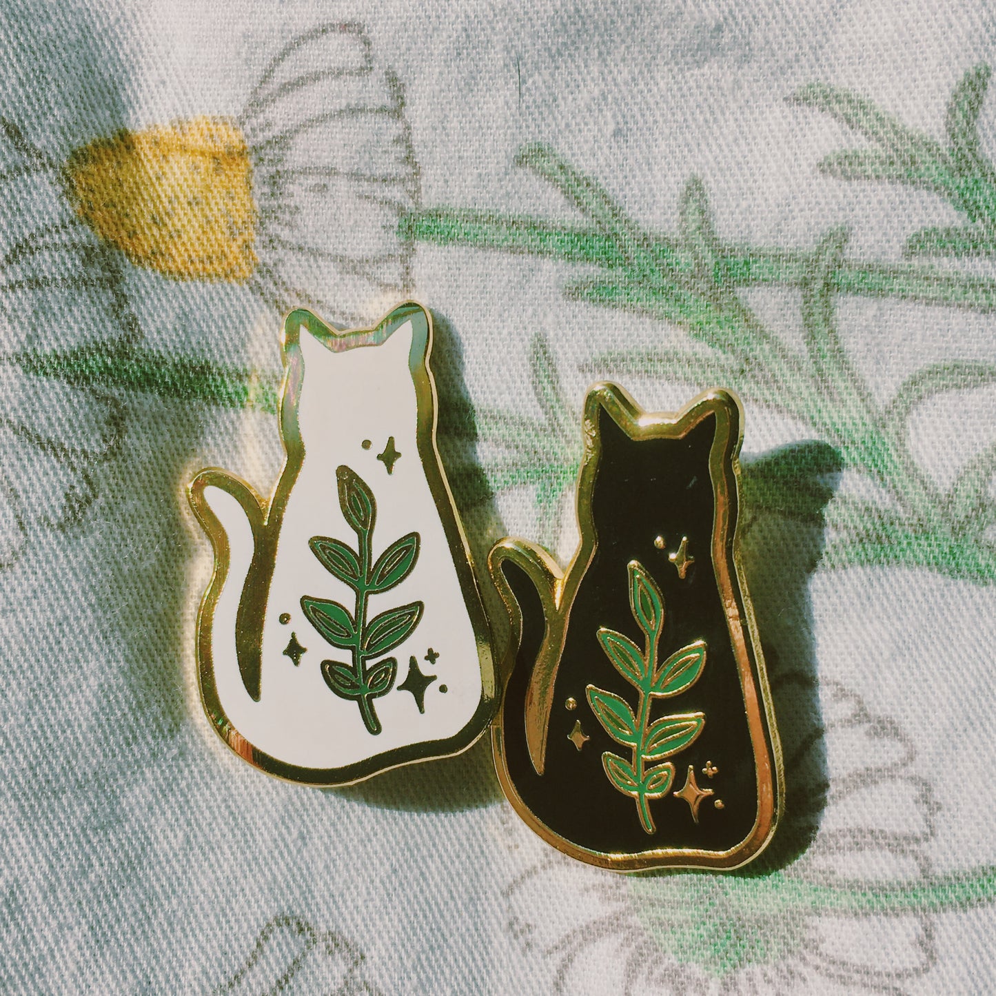 cat enamel pin