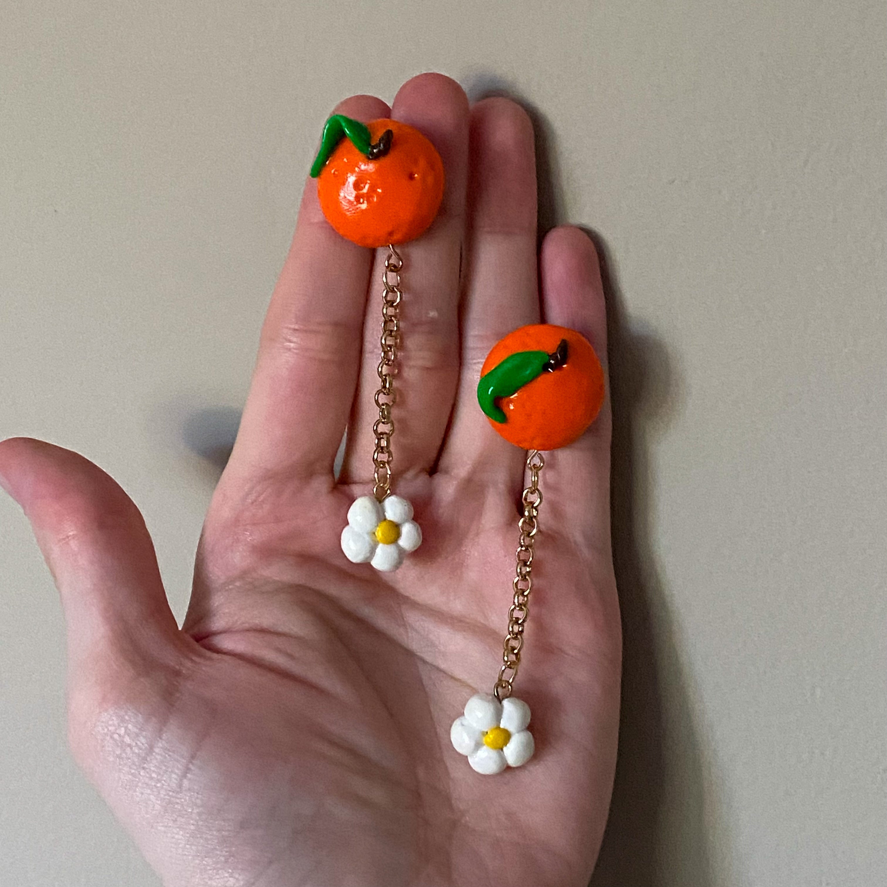 orange earrings